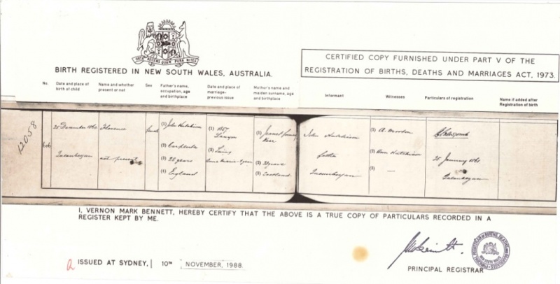 File:Florence Hutchison Birth Certificate.jpg